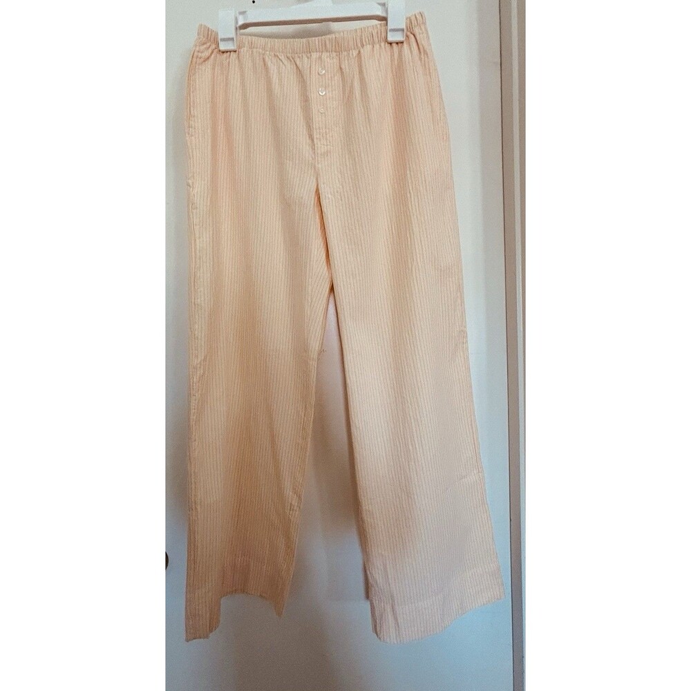 Women’s Sleepwear/Lounge Pants Peach Stripe Small 100% Cotton Auden